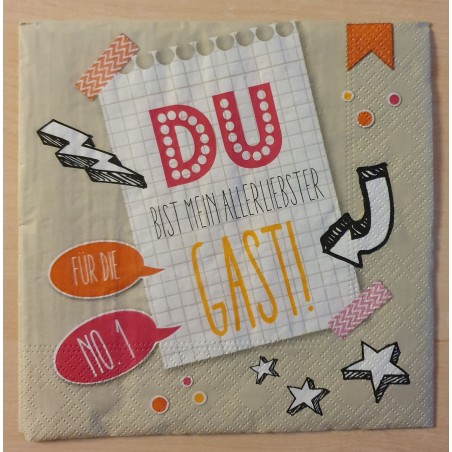Servietten Du bist mein ......