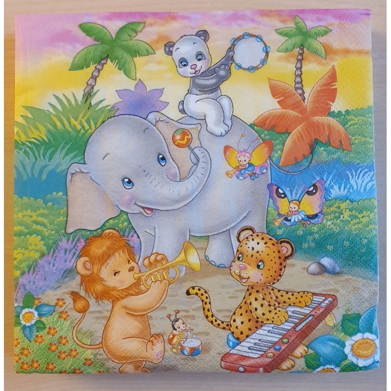 Servietten lustige Tiere