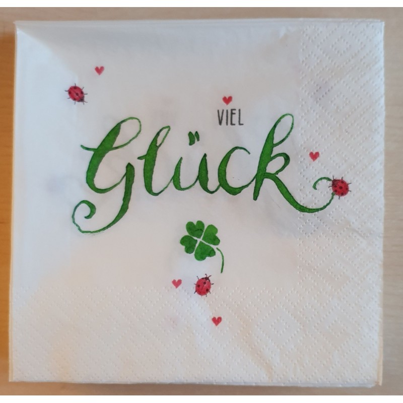 Servietten Viel Glück