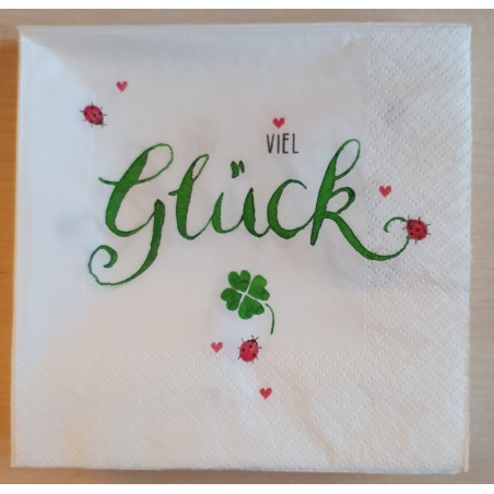 Servietten Viel Glück