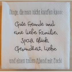 Servietten Dinge die man nicht......