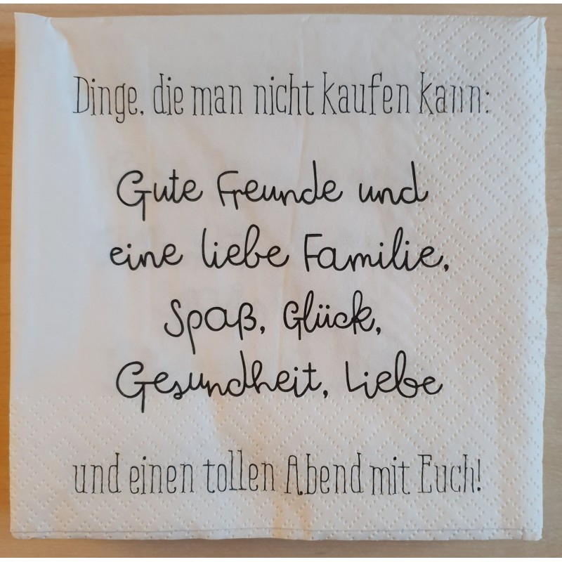 Servietten Dinge die man nicht......