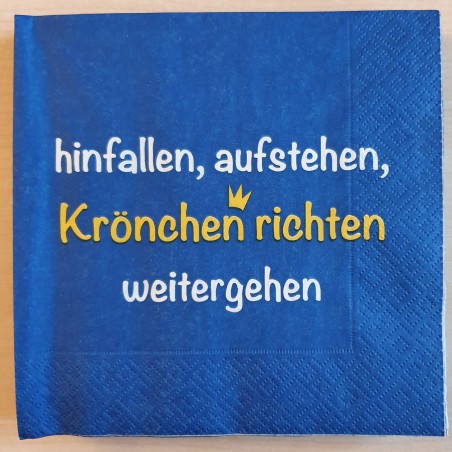Servietten hinfallen, aufstehen....