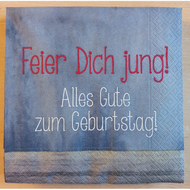 Servietten Feier Dich jung
