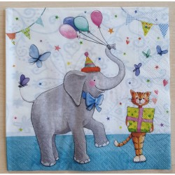 Servietten Elefant/Giraffe