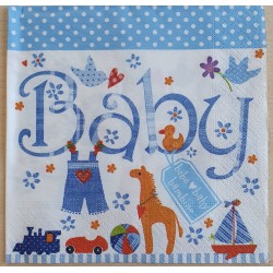 Servietten Baby blau