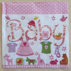 Servietten Baby rosa