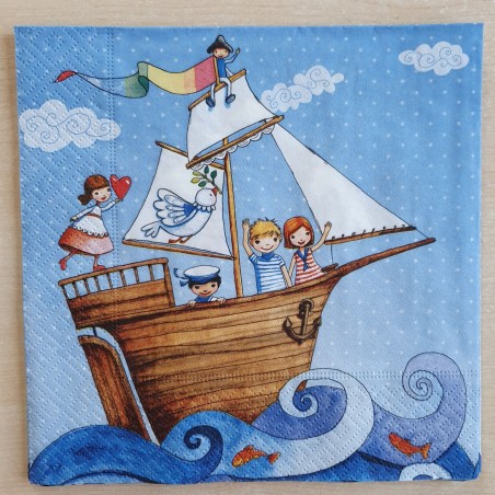 Servietten Piratenschiff
