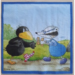 Servietten Rabe Socke