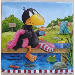 Servietten Rabe Socke