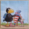Servietten Rabe Socke