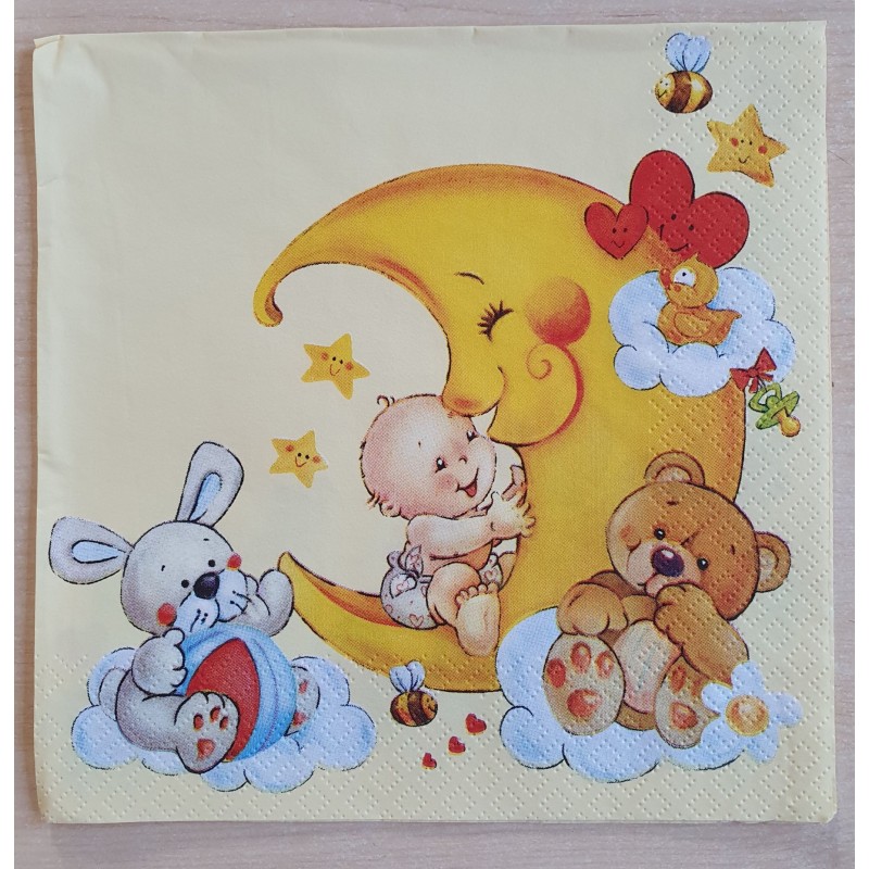 Servietten Baby mit Mond