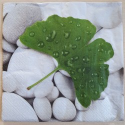 Servietten Steine mit Blatt