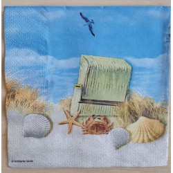 Servietten Strandkorb