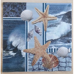 Servietten Seestern/Muscheln
