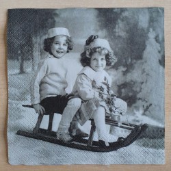 Servietten Mädchen und Junge