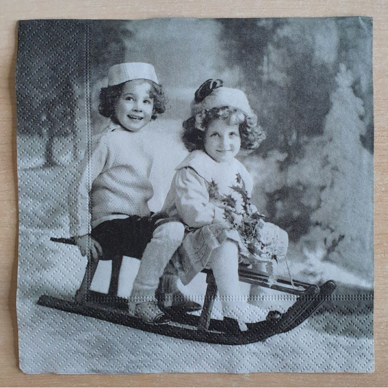 Servietten Mädchen und Junge