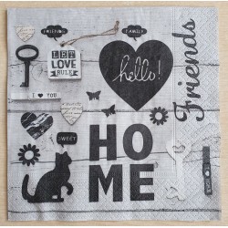 Servietten Hello Home