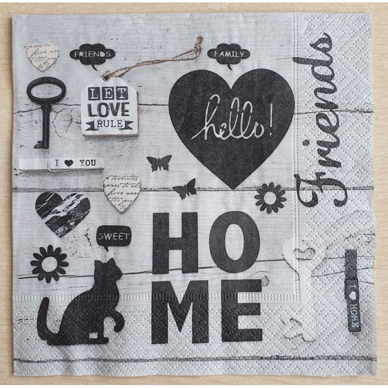 Servietten Hello Home