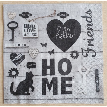 Servietten Hello Home