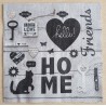 Servietten Hello Home