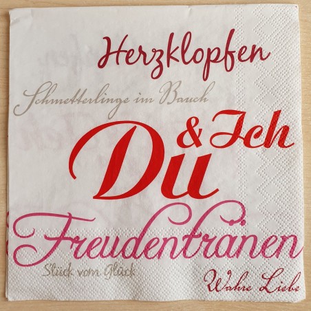 Servietten Herzklopfen rot