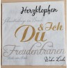 Servietten Herzklopfen gold