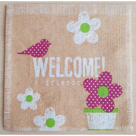Servietten Welcome friends