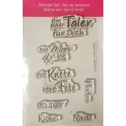 Clear-Stamps Sprüche Geld