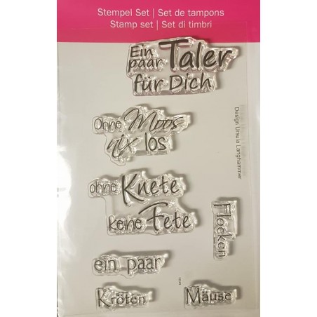 Clear-Stamps Sprüche Geld
