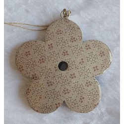 Blume taupe Metall