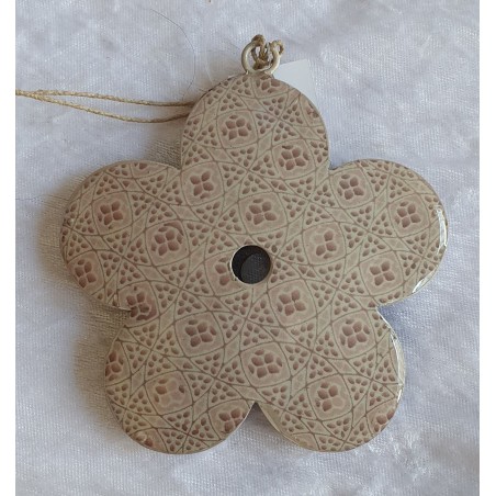 Blume taupe Metall