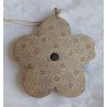Blume taupe Metall