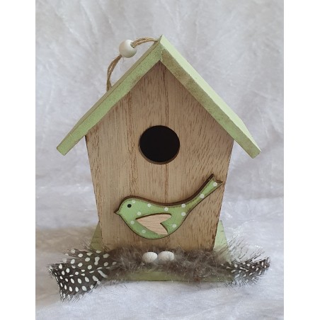 Vogelhäuschen Holz mint