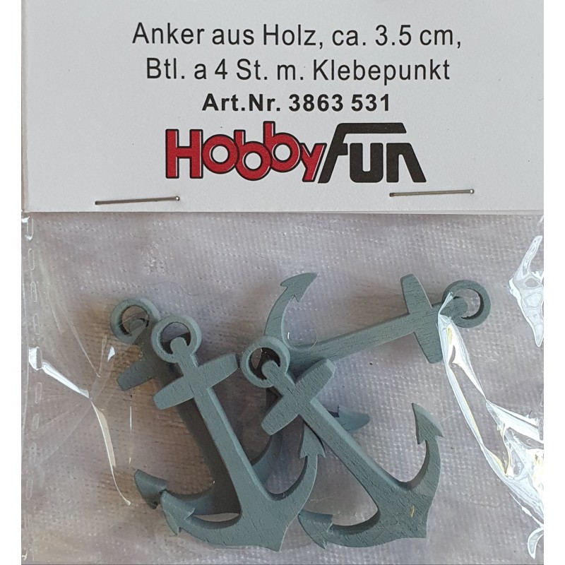 Anker Holz hellblau
