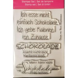 Clear-Stamps Sprüche Schokolade 2