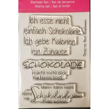 Clear-Stamps Sprüche Schokolade 2