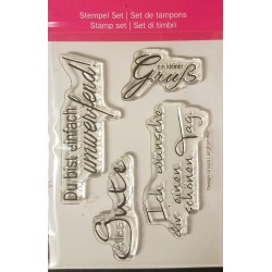Clear-Stamps Sprüche Wunsch/Grüsse