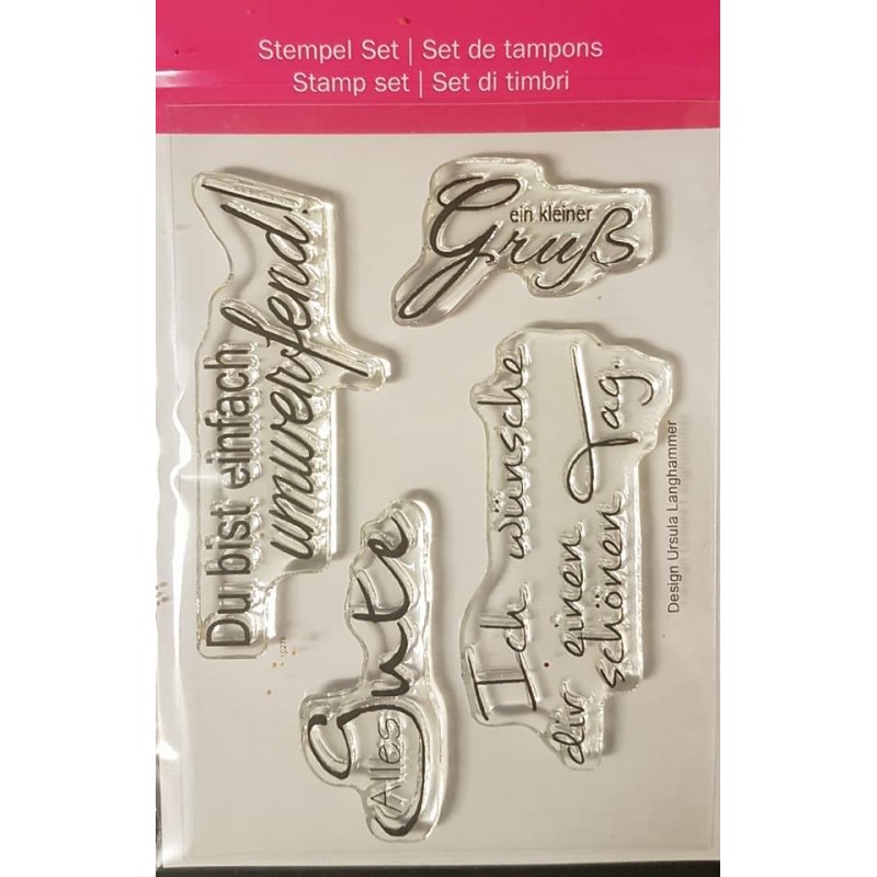Clear-Stamps Sprüche Wunsch/Grüsse