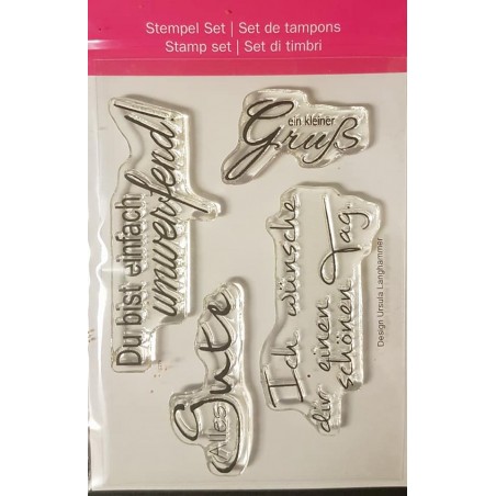 Clear-Stamps Sprüche Wunsch/Grüsse