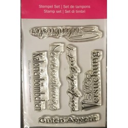 Clear-Stamps Sprüche Essen