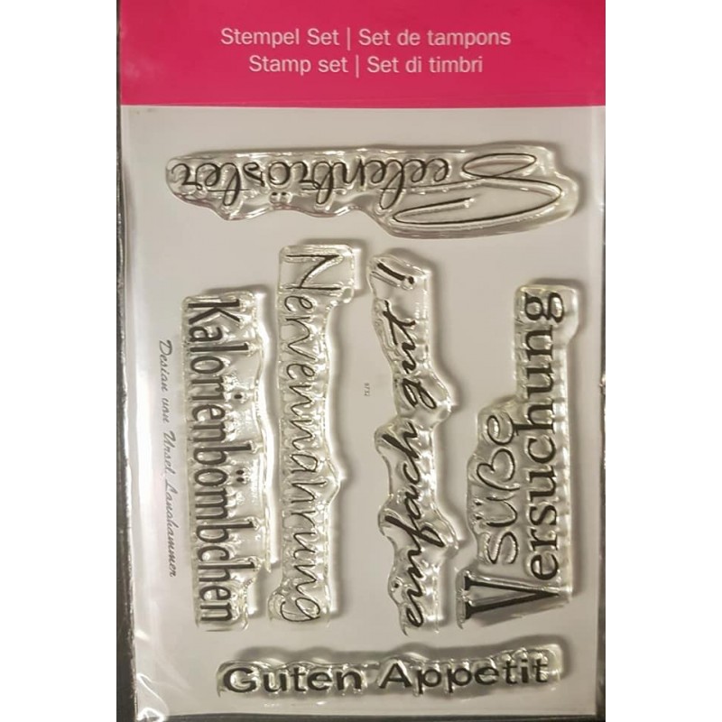 Clear-Stamps Sprüche Essen