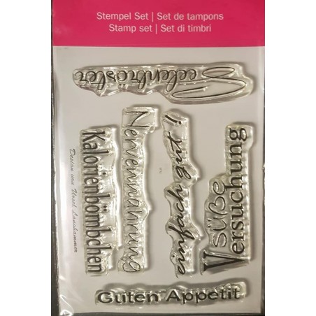 Clear-Stamps Sprüche Essen