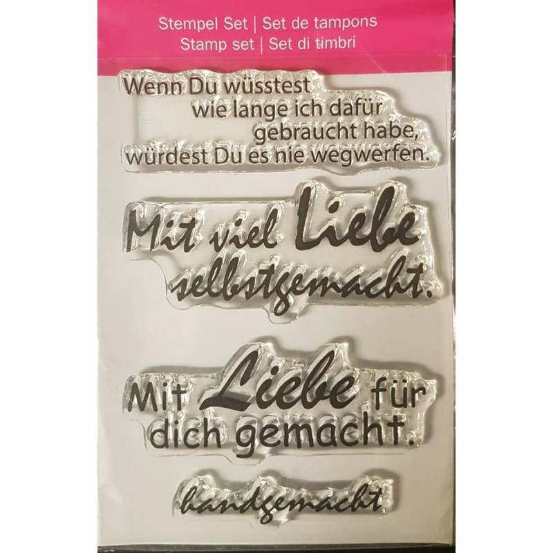 Clear-Stamps Sprüche Selbstgemacht