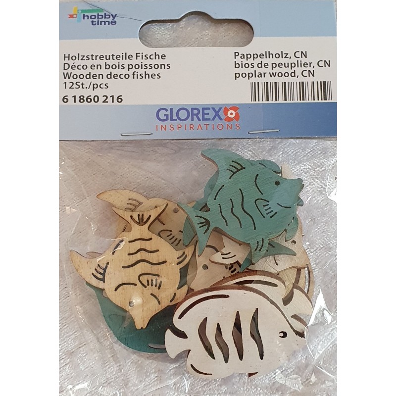 Fische Streuteile Holz