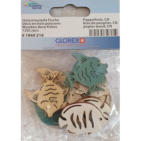 Fische Streuteile Holz