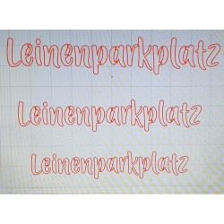 Schablone Leinenparkplatz