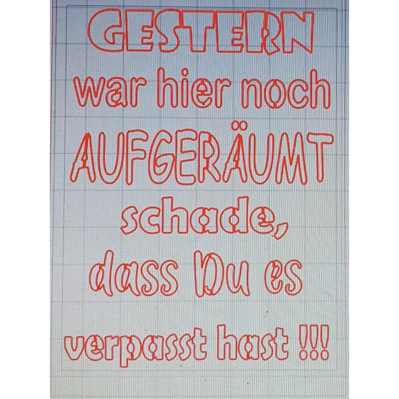 Schablone Gestern war hier noch...