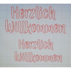 Schablone Herzlich Willkommen