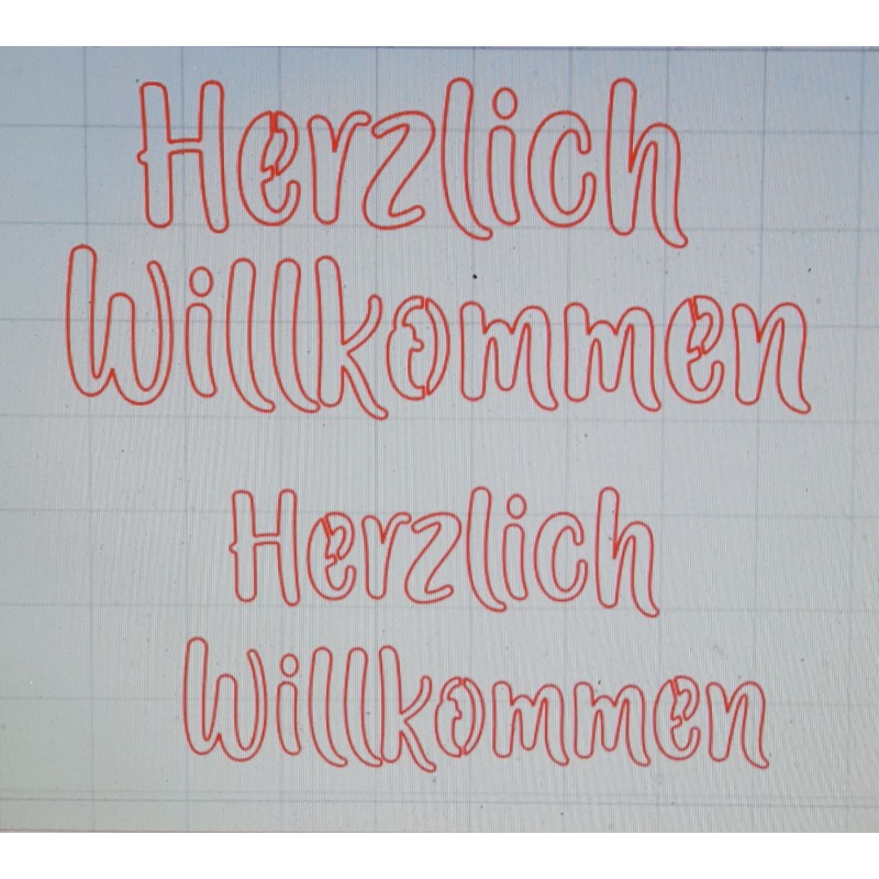 Schablone Herzlich Willkommen